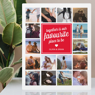 Plaque Photo Cadeau Couple personnalisé   Collage de photos