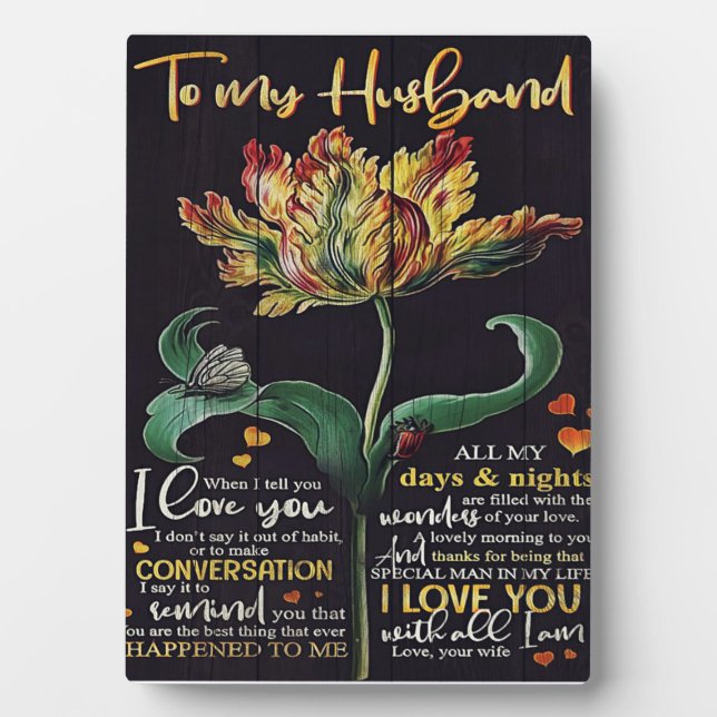 Plaque Photo Cadeau customisé pour mari | Meilleur cadeau pour  (Devant)
