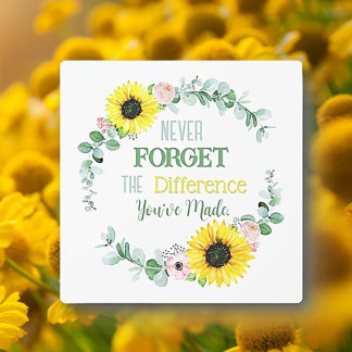 Plaque Photo Cadeau d'affirmation ! Cadeau floral réfléchi sur