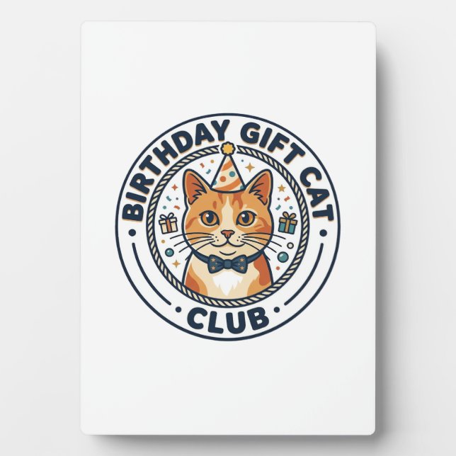 Plaque Photo Cadeau d'anniversaire Chat Amateur de chat - Cadea (Devant)