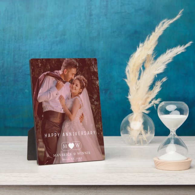 Plaque Photo Cadeau d'anniversaire personnalisé Contemporain (Côté)