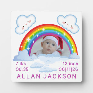 Plaque Photo Cadeau de bébé personnalisé Photo de nouveau-né ar