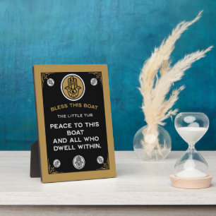 Plaque Photo Cadeau de bénédiction pour bateau neuf
