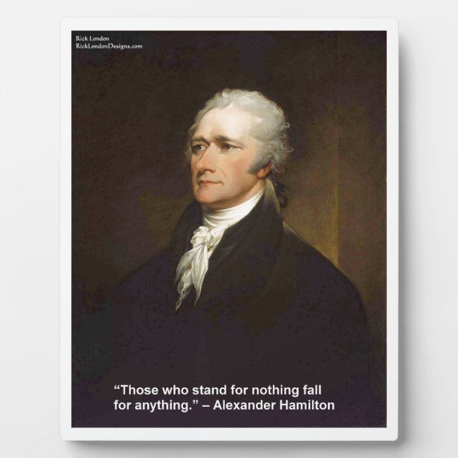 Plaque Photo Cadeau de citation de Hamilton Fall For Anything (Devant)