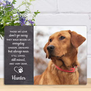 Plaque Photo Cadeau de deuil pour animal de compagnie Mémorial