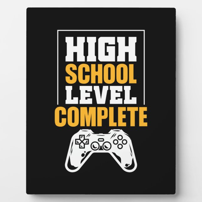 Plaque Photo Cadeau de diplôme | Niveau secondaire achevé (Devant)