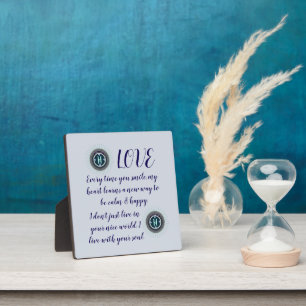PLAQUE PHOTO CADEAU DE FLEURS MODERNE COLORÉ POUR FILLE SOEUR M