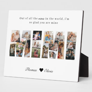 Plaque Photo Cadeau de grand-mère Mimi 18 Photo Collage pour la
