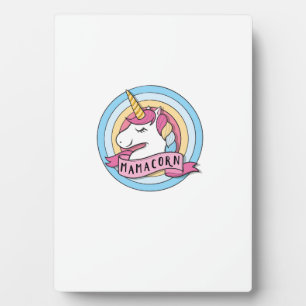Plaque Photo Cadeau de licorne Mamacorn pour femmes pour la fêt
