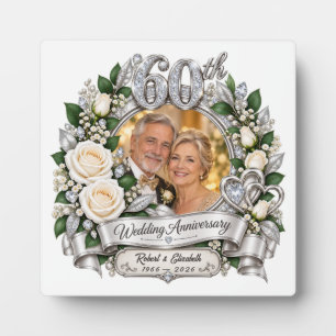 Plaque Photo Cadeau de mariage personnalisé pour l'anniversaire