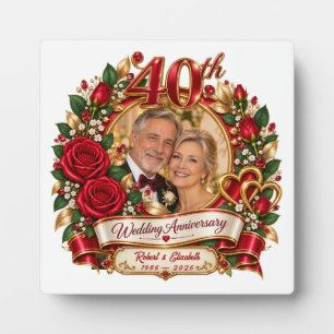 Plaque Photo Cadeau de mariage personnalisé pour l'anniversaire