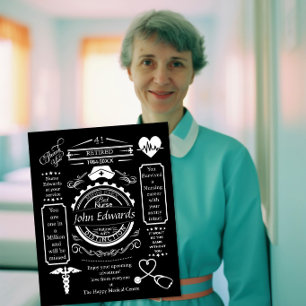 Plaque Photo cadeau de retraite infirmière pour patron, longue