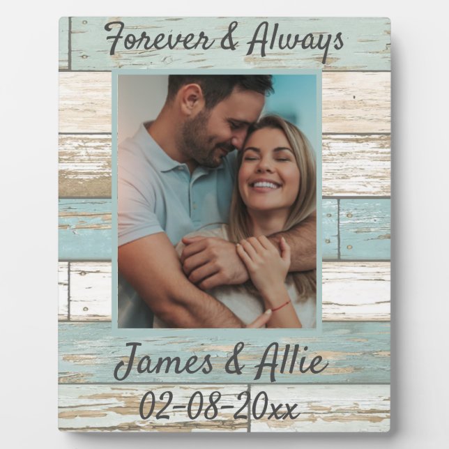 Plaque Photo Cadeau de Saint-Valentin pour l'anniversaire Forev (Devant)