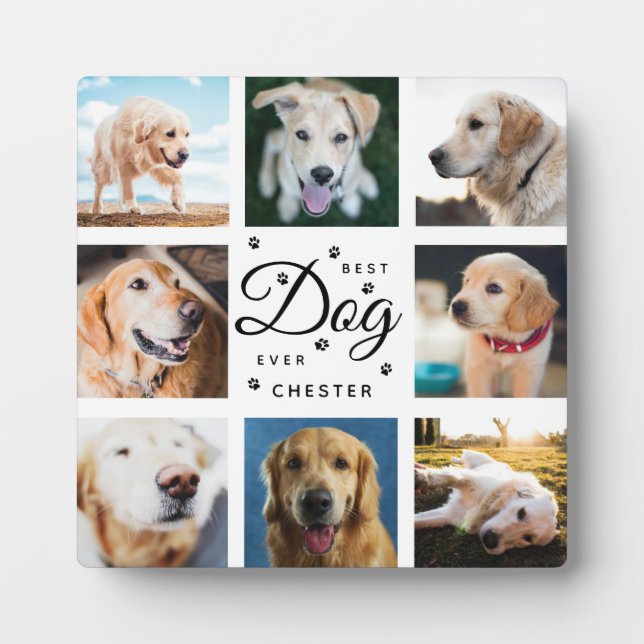 Plaque Photo Cadeau de souvenir de chien Meilleur chien que j'a (Devant)