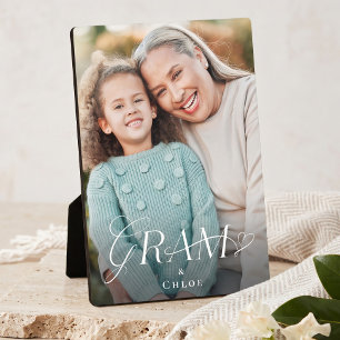 Plaque Photo Cadeau de souvenir de photo de petit-enfant Gram