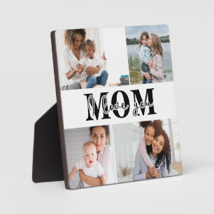 Plaque Photo Cadeau de souvenir de quatre photos Je t'aime mama