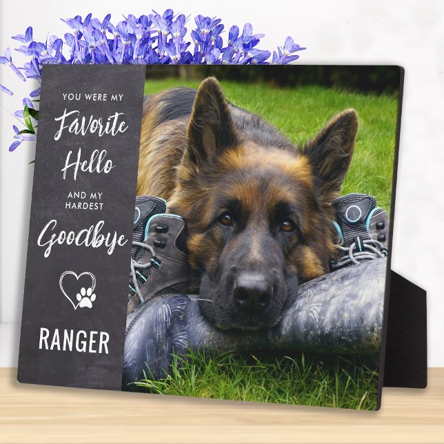 Plaque Photo Cadeau de souvenir pour chien - Perte d'animal de  (Créateur téléchargé)