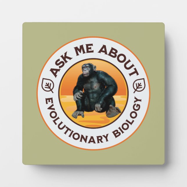Plaque Photo Cadeau d'humour sur l'évolution pour professeur de (Devant)