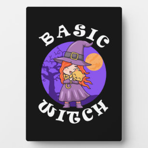 Plaque Photo Cadeau Halloween Sorcière de base