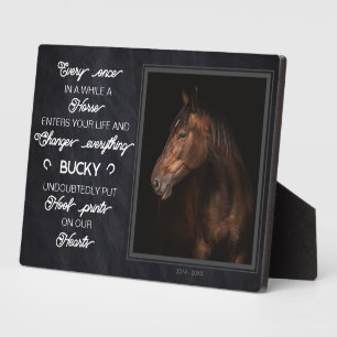 Plaque Photo Cadeau personnalisé Horse Memorial Photo