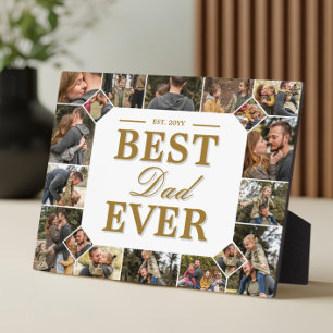Plaque Photo Cadeau personnalisé Meilleur Papa Famille Photo Co