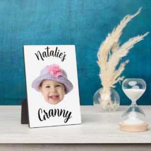 Plaque Photo Cadeau personnalisé pour grand-mère avec photo de