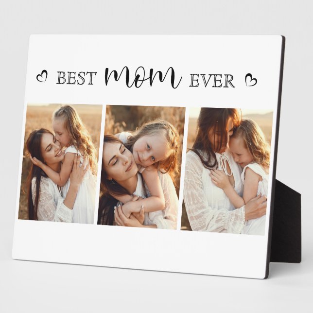 Plaque Photo Cadeau Personnalisé Simple Moderne pour Maman Phot (Côté)