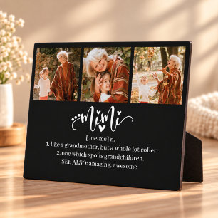 Plaque Photo Cadeau photo Mimi Définition Grand-mère Écriture C