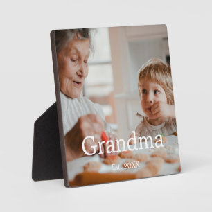 Plaque Photo Cadeau Photo Moderne Établie par Grand-mère