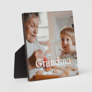 Plaque Photo Cadeau Photo Moderne Établie par Grand-mère