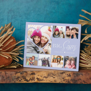 Plaque Photo Cadeau Pour Big Sister 7 Photo Collage Coeur BFF