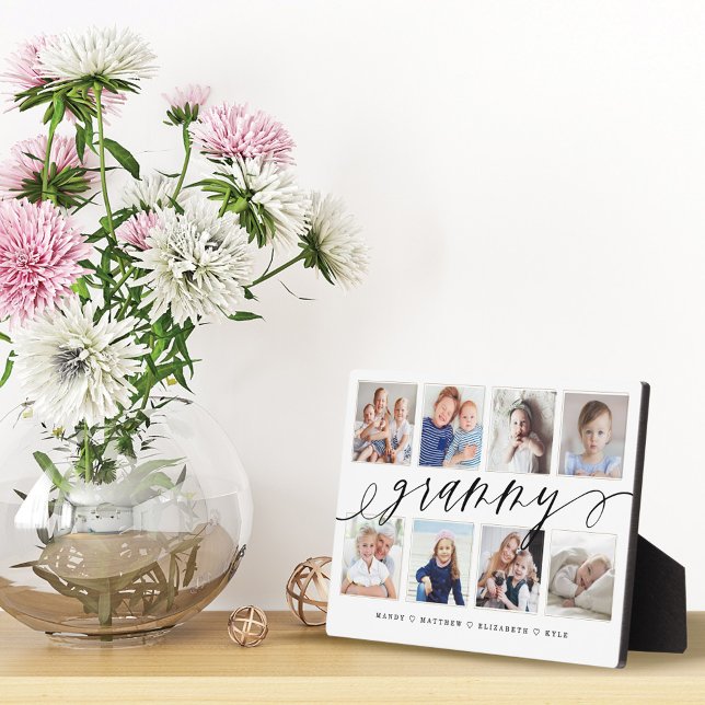 Plaque Photo Cadeau pour Grammy | Collage photo pour petits enf (Créateur téléchargé)