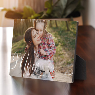 Plaque Photo Cadeau pour la Fête des mères de maman - Photo ple