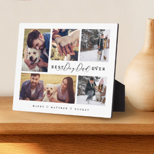 Plaque Photo Cadeau pour le meilleur papa de chien Collage de p