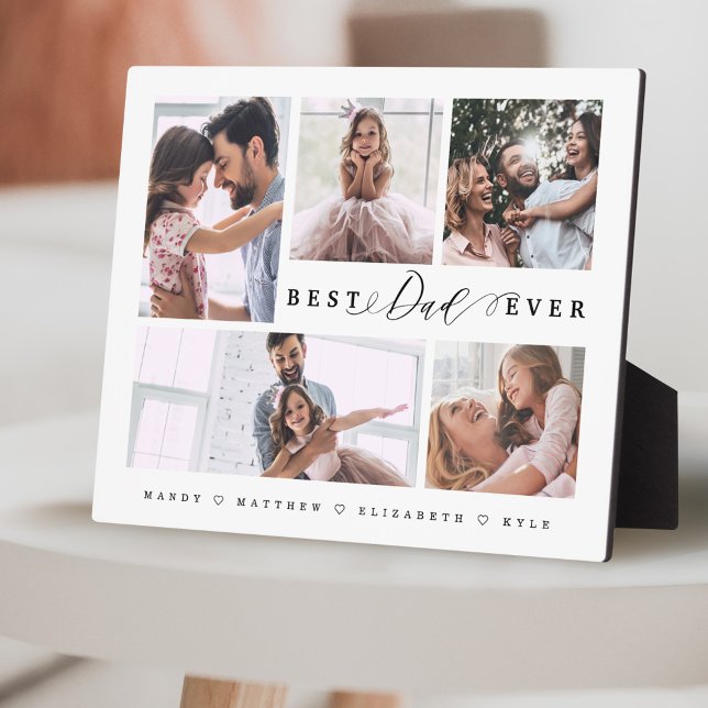 Plaque Photo Cadeau Pour Meilleur Père Jamais Famille Moderne C (Créateur téléchargé)