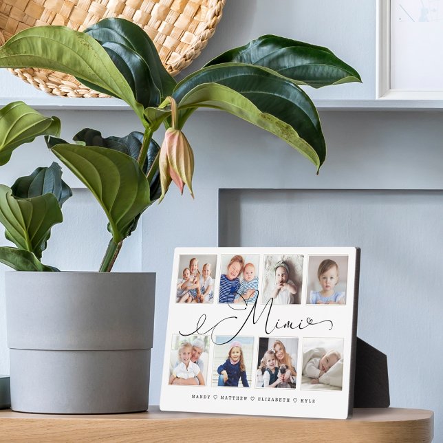 Plaque Photo Cadeau pour Mimi | Collage photo pour petits enfan (Créateur téléchargé)