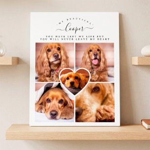 Plaque Photo Cadeau pour perte d'animal de compagnie Chien Chat