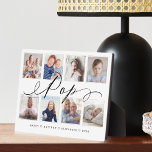 Plaque Photo Cadeau pour Pop Grandchildren Photo Collage<br><div class="desc">Envoyez un beau cadeau personnalisé à votre grand-père (Pop) qu'il chérira pour toujours. Plaque de collage photo pour petits-enfants personnalisée pour montrer vos propres photos de famille et souvenirs spéciaux. Notre design comprend un design simple 8 photo collage grille avec "Pop" conçu dans un style de script noir écrit à...</div>