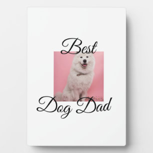 Plaque Photo Cadeau simple photo animal coloré nom chien Papa
