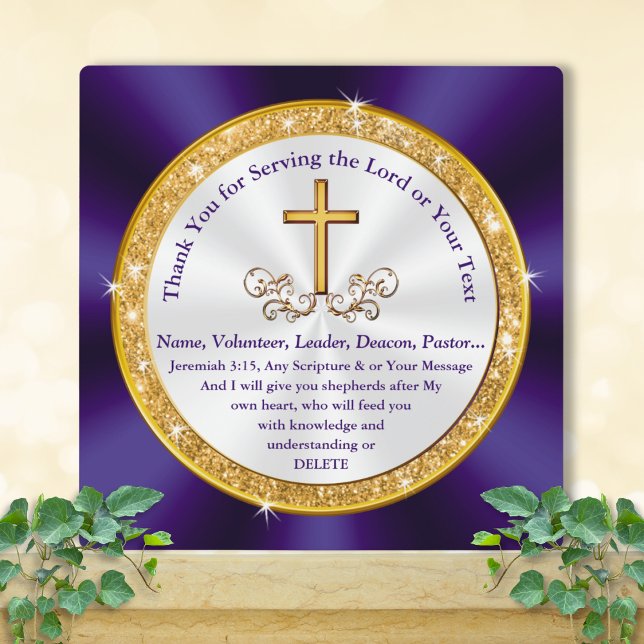 Plaque Photo Cadeaux d'appréciation pour les chefs d'Eglise, bé (Personalized, Sunday School Teacher Gifts. Christian Teacher Gifts. Personalized Gifts for Pastors. )