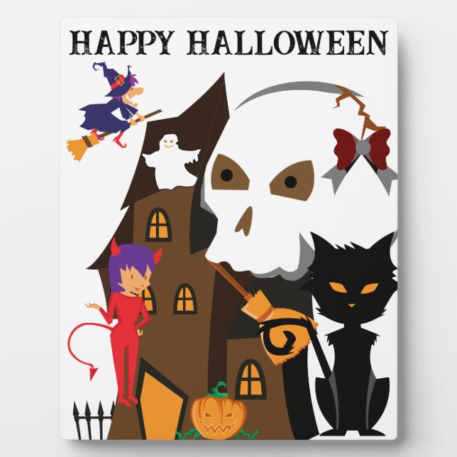 Plaque Photo Cadeaux de chats noirs (Devant)