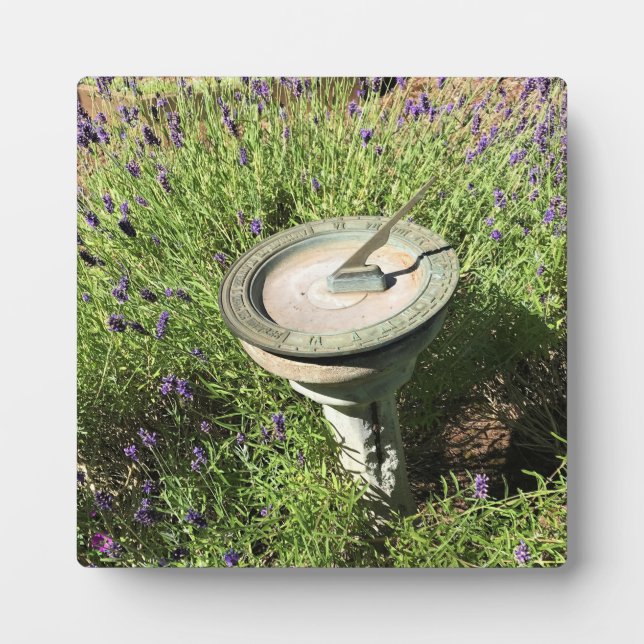 Plaque Photo Cadran solaire en Lavender (Devant)