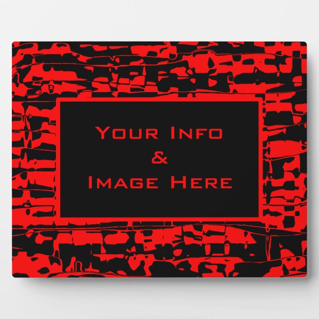 Plaque Photo Cadre de crack rouge (Devant)