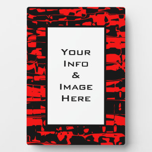 Plaque Photo Cadre de crack rouge