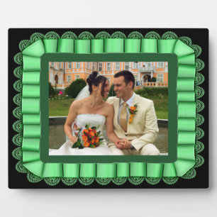 Plaque Photo Cadre de ruban en dentelle de couleur Mariage pers