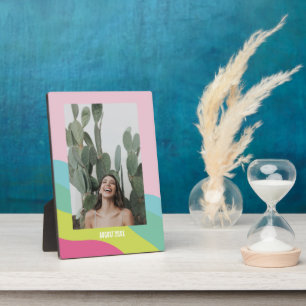 Plaque Photo Cadre de table moderne abstrait arc-en-ciel coloré