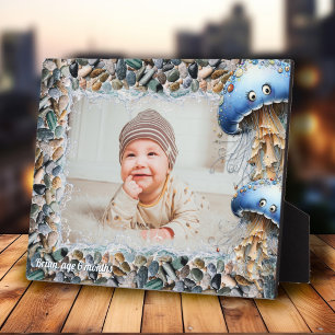 Plaque Photo Cadre personnalisé pour enfants Thème de mer Médus
