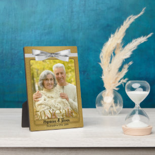 Plaque Photo Cadre photo 5x7 pour les 50 ans de mariage en or