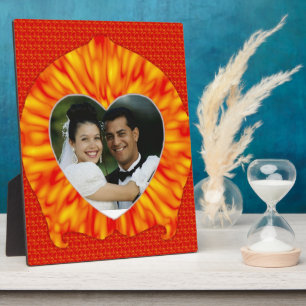 Plaque Photo Cadre photo du coeur brûlé