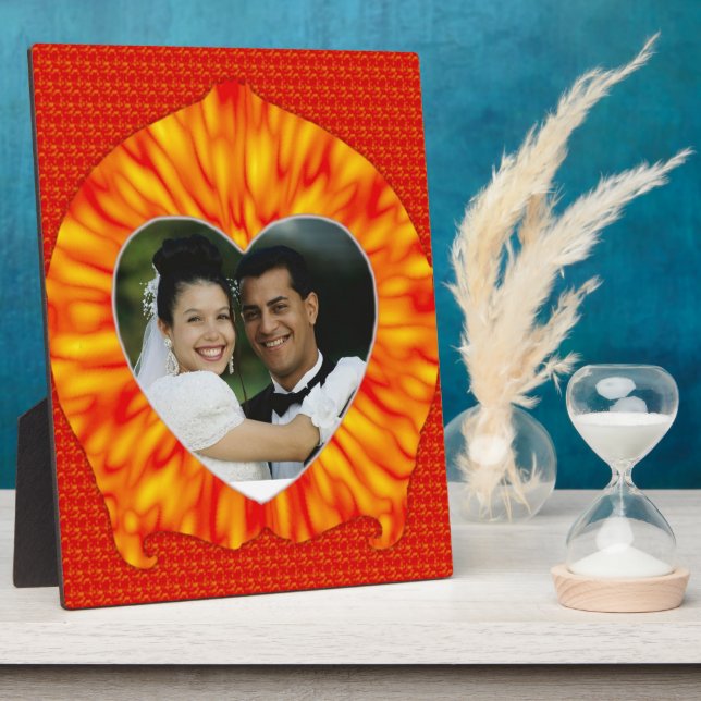 Plaque Photo Cadre photo du coeur brûlé (Côté)